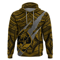 Polynesian Guam Hoodie with Coat Of Arms Claws Style - Gold LT6 - Wonder Print Shop