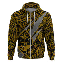 Polynesian Guam Hoodie with Coat Of Arms Claws Style - Gold LT6 - Wonder Print Shop
