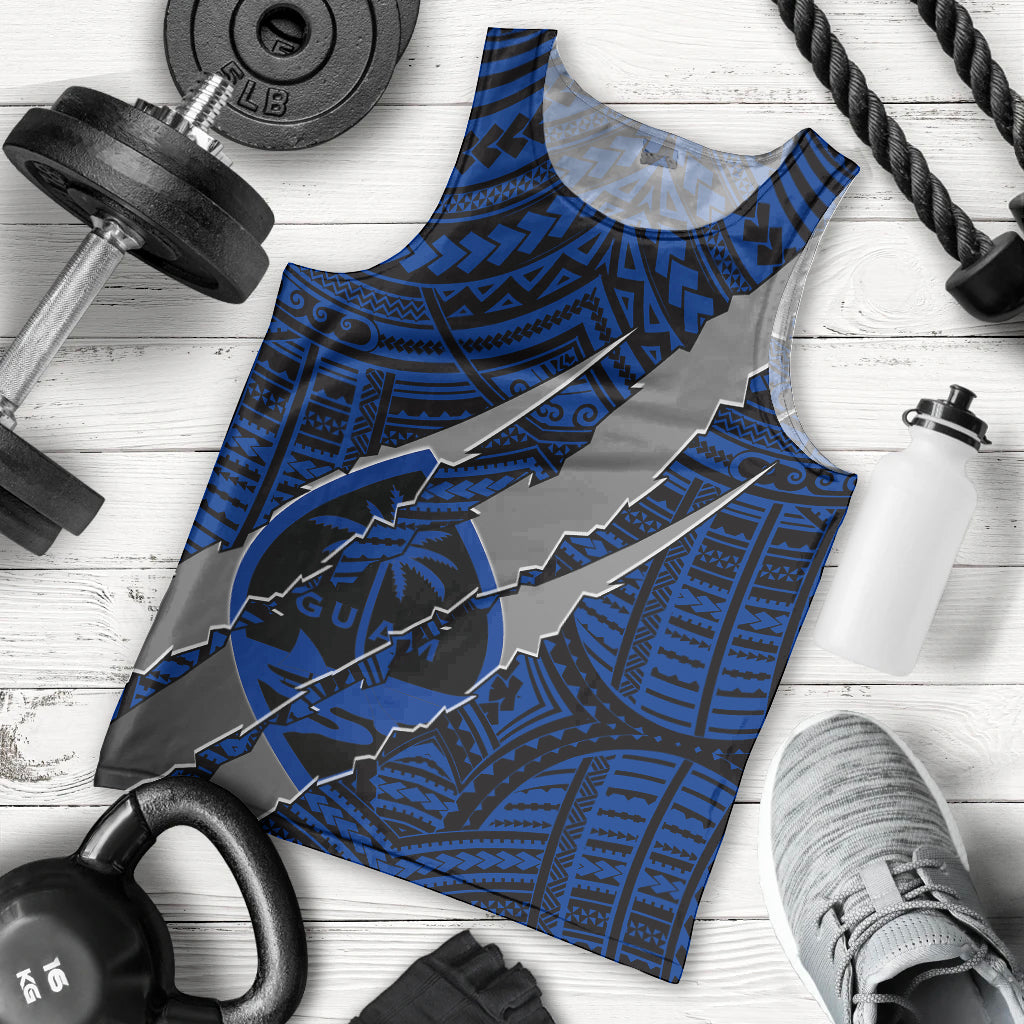 polynesian-guam-men-tank-top-with-coat-of-arms-claws-style-blue