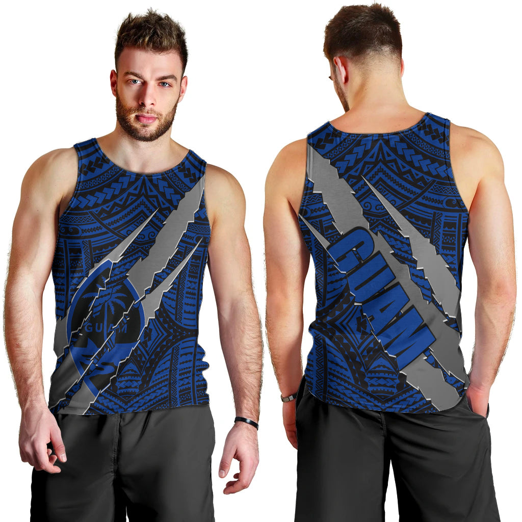 polynesian-guam-men-tank-top-with-coat-of-arms-claws-style-blue