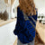 Polynesian Guam Women Casual Shirt with Coat Of Arms Claws Style - Blue LT6 - Wonder Print Shop