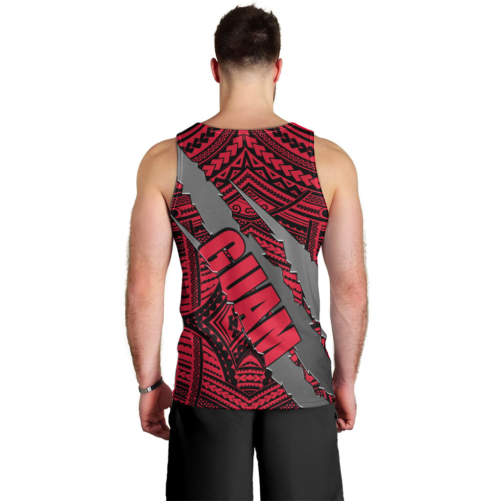 polynesian-guam-men-tank-top-with-coat-of-arms-claws-style-red