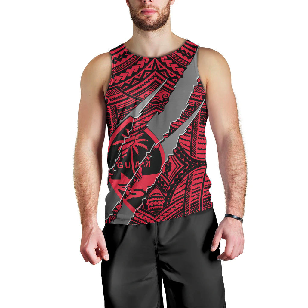 polynesian-guam-men-tank-top-with-coat-of-arms-claws-style-red