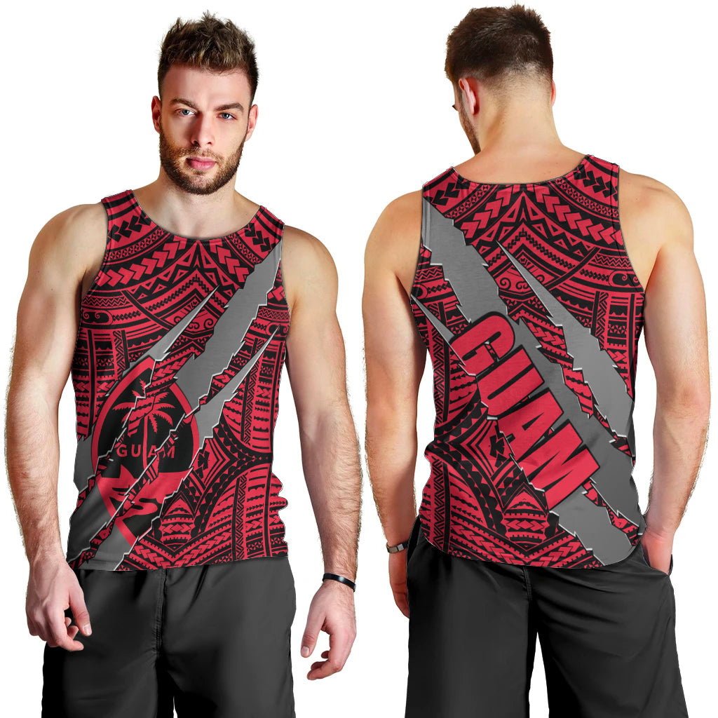 polynesian-guam-men-tank-top-with-coat-of-arms-claws-style-red