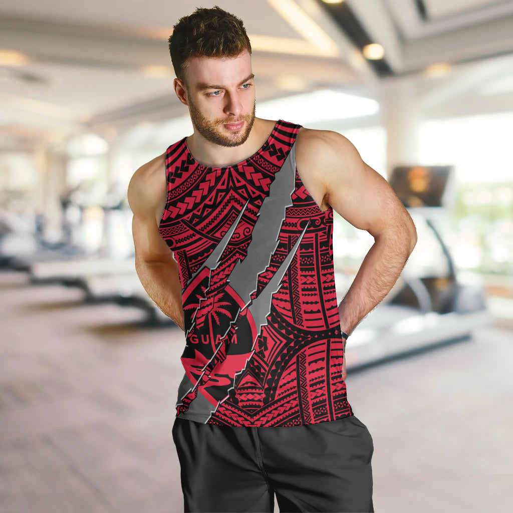 polynesian-guam-men-tank-top-with-coat-of-arms-claws-style-red