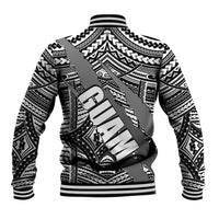 Polynesian Guam Baseball Jacket with Coat Of Arms Claws Style - White LT6 - Wonder Print Shop