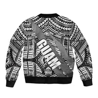 Polynesian Guam Bomber Jacket with Coat Of Arms Claws Style - White LT6 - Wonder Print Shop