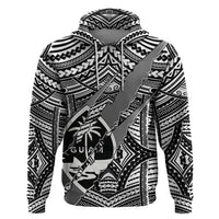 Polynesian Guam Hoodie with Coat Of Arms Claws Style - White LT6 - Wonder Print Shop