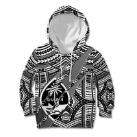 Polynesian Guam Kid Hoodie with Coat Of Arms Claws Style - White LT6 - Wonder Print Shop