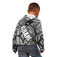 Polynesian Guam Kid Hoodie with Coat Of Arms Claws Style - White LT6 - Wonder Print Shop