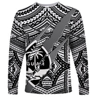 Polynesian Guam Long Sleeve Shirt with Coat Of Arms Claws Style - White LT6 - Wonder Print Shop