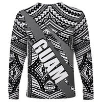 Polynesian Guam Long Sleeve Shirt with Coat Of Arms Claws Style - White LT6 - Wonder Print Shop