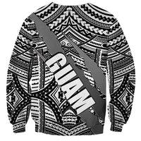 Polynesian Guam Sweatshirt with Coat Of Arms Claws Style - White LT6 - Wonder Print Shop