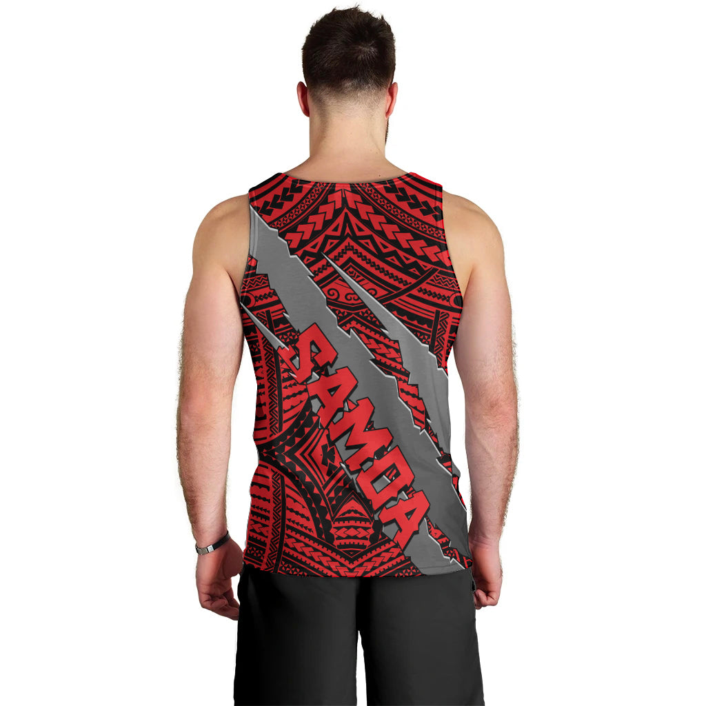 polynesian-samoa-men-tank-top-with-coat-of-arms-claws-style-red
