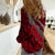 Polynesian Samoa Women Casual Shirt with Coat Of Arms Claws Style - Red LT6 - Wonder Print Shop