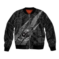 Polynesian Samoa Bomber Jacket with Coat Of Arms Claws Style - Black LT6 - Wonder Print Shop