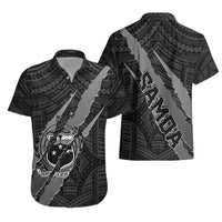 Polynesian Samoa Hawaiian Shirt with Coat Of Arms Claws Style - Black LT6 - Wonder Print Shop