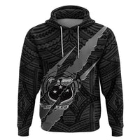 Polynesian Samoa Hoodie with Coat Of Arms Claws Style - Black LT6 - Wonder Print Shop