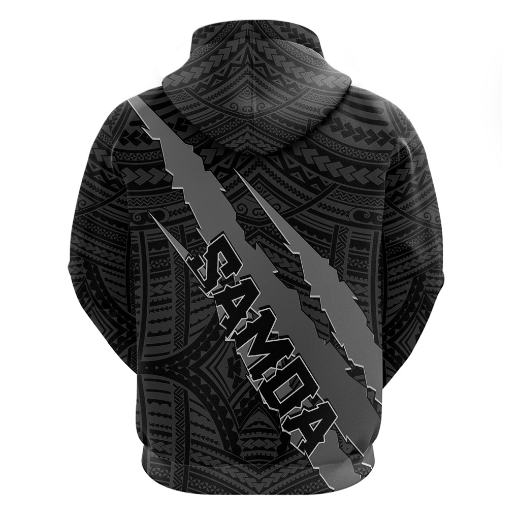 Polynesian Samoa Hoodie with Coat Of Arms Claws Style - Black LT6 - Wonder Print Shop