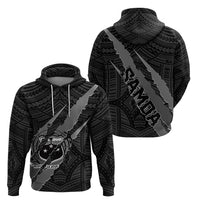 Polynesian Samoa Hoodie with Coat Of Arms Claws Style - Black LT6 - Wonder Print Shop
