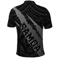 Polynesian Samoa Polo Shirt with Coat Of Arms Claws Style - Black LT6 - Wonder Print Shop