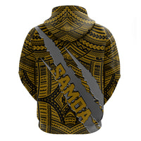 Polynesian Samoa Hoodie with Coat Of Arms Claws Style - Gold LT6 - Wonder Print Shop