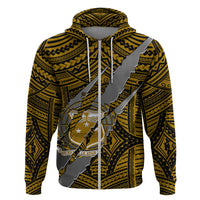 Polynesian Samoa Hoodie with Coat Of Arms Claws Style - Gold LT6 - Wonder Print Shop