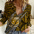 Polynesian Samoa Women Casual Shirt with Coat Of Arms Claws Style - Gold LT6 - Wonder Print Shop