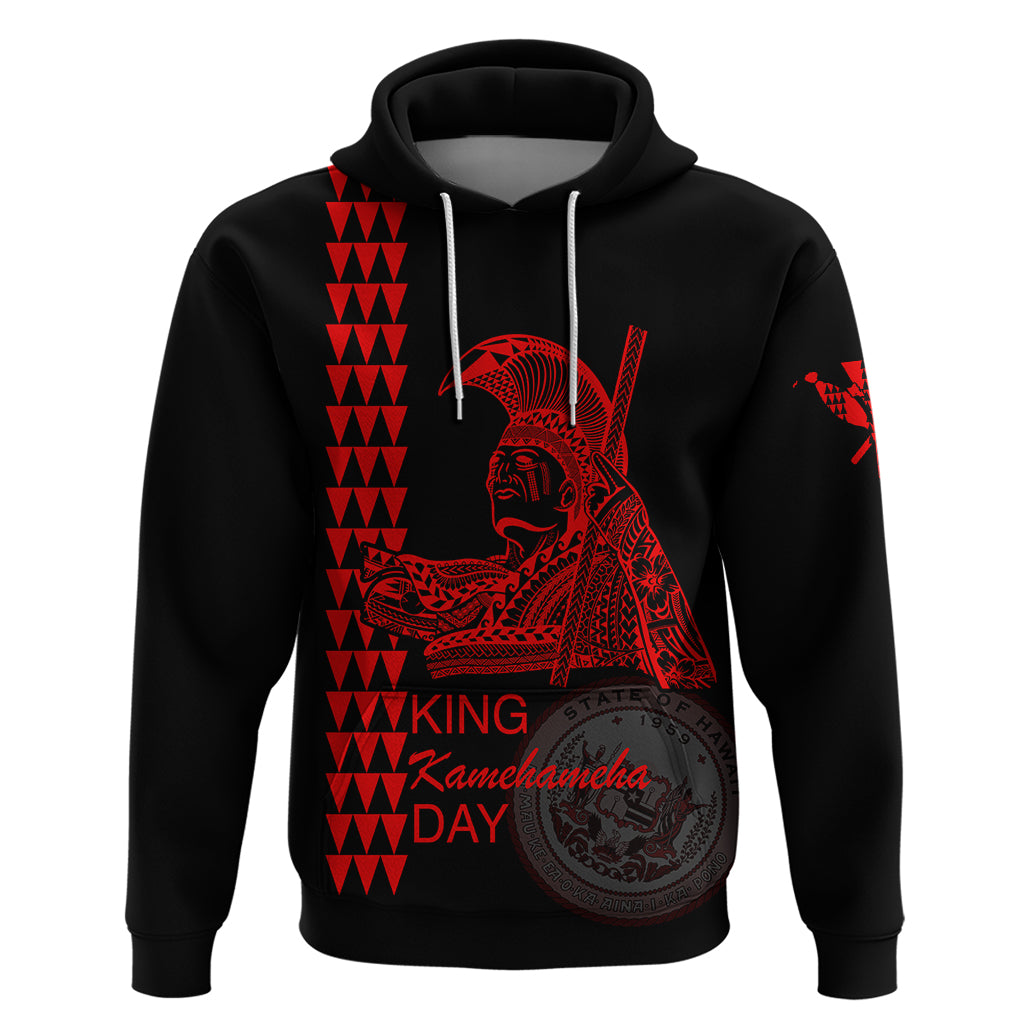 Custom Hawaii Hoodie King Kamehameha Day - Red LT6 - Wonder Print Shop