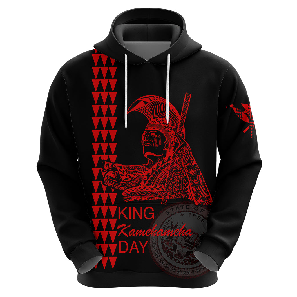 Custom Hawaii Hoodie King Kamehameha Day - Red LT6 - Wonder Print Shop