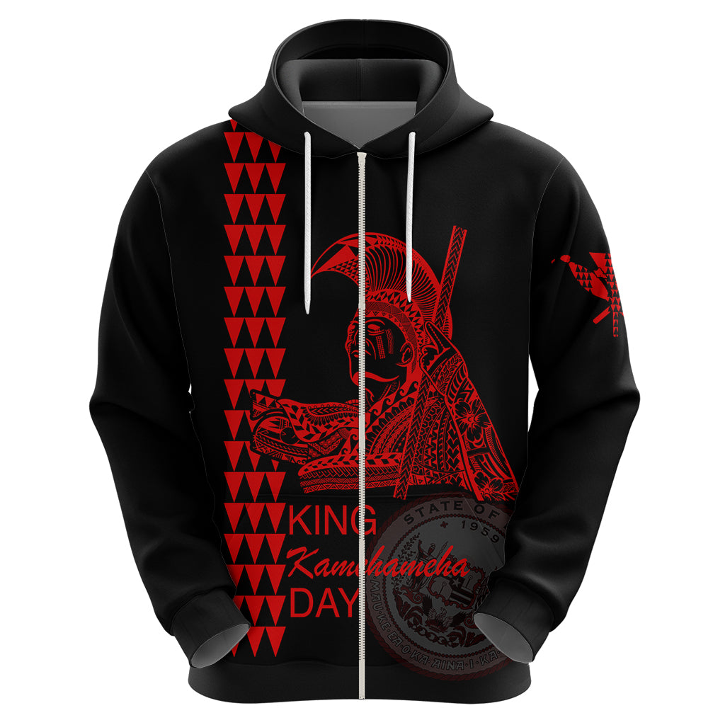Custom Hawaii Hoodie King Kamehameha Day - Red LT6 - Wonder Print Shop