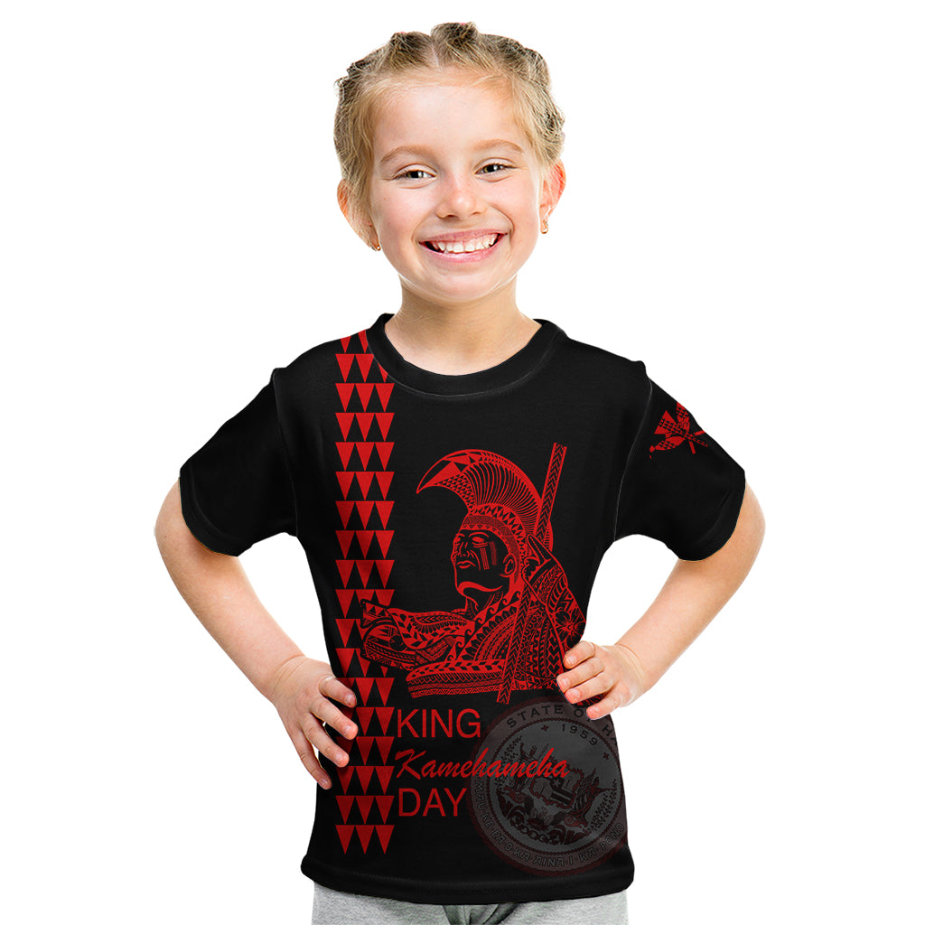Custom Hawaii Kid T Shirt King Kamehameha Day - Red LT6 - Wonder Print Shop