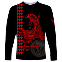 Custom Hawaii Long Sleeve Shirt King Kamehameha Day - Red LT6 - Wonder Print Shop