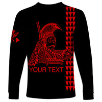 Custom Hawaii Long Sleeve Shirt King Kamehameha Day - Red LT6 - Wonder Print Shop