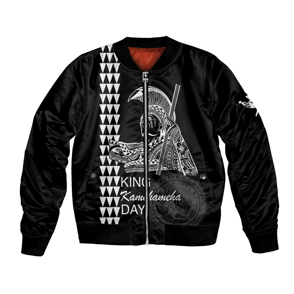 Custom Hawaii Bomber Jacket King Kamehameha Day - White LT6 - Wonder Print Shop