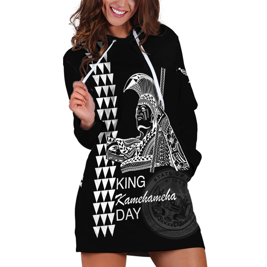 Custom Hawaii Hoodie Dress King Kamehameha Day - White LT6 - Wonder Print Shop