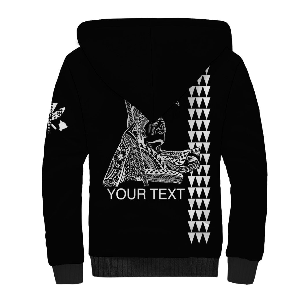 Custom Hawaii Sherpa Hoodie King Kamehameha Day - White LT6 - Wonder Print Shop