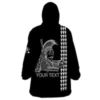 Custom Hawaii Wearable Blanket Hoodie King Kamehameha Day - White LT6 - Wonder Print Shop