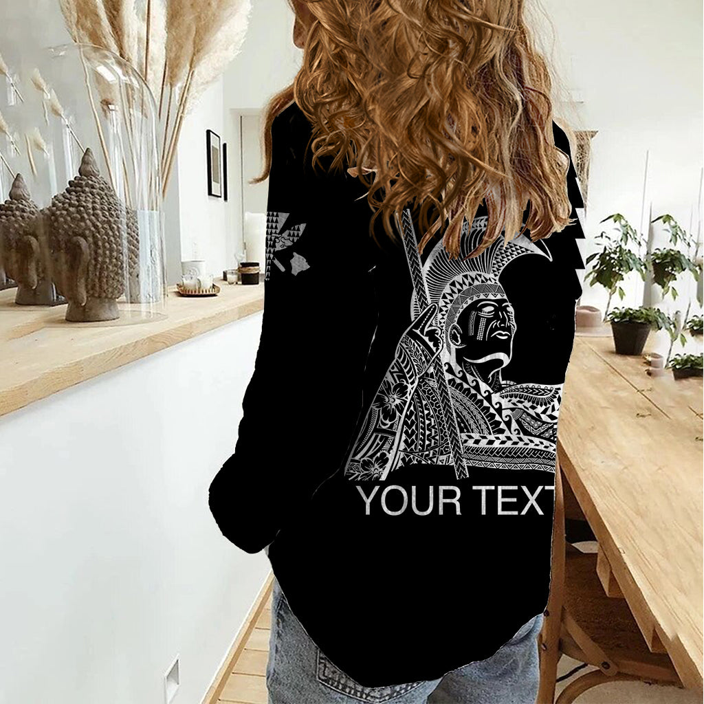 Custom Hawaii Women Casual Shirt King Kamehameha Day - White LT6 - Wonder Print Shop