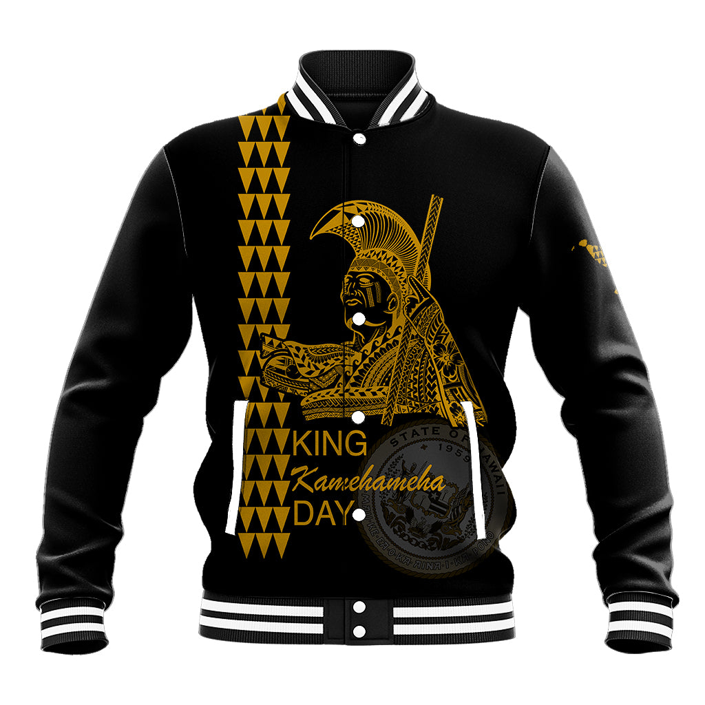 Custom Hawaii Baseball Jacket King Kamehameha Day - Gold LT6 - Wonder Print Shop