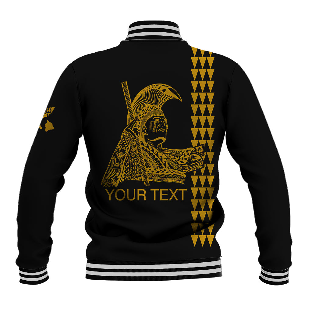 Custom Hawaii Baseball Jacket King Kamehameha Day - Gold LT6 - Wonder Print Shop
