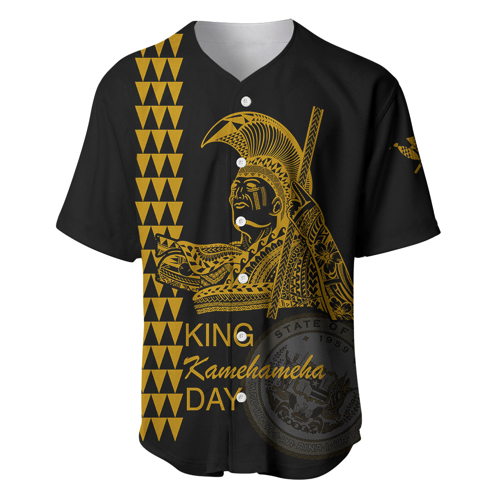 Custom Hawaii Baseball Jersey King Kamehameha Day - Gold LT6 - Wonder Print Shop