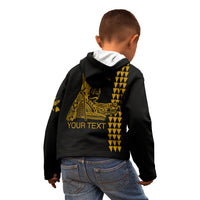 Custom Hawaii Kid Hoodie King Kamehameha Day - Gold LT6 - Wonder Print Shop