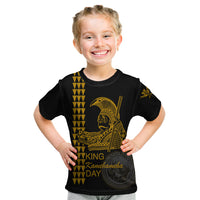 Custom Hawaii Kid T Shirt King Kamehameha Day - Gold LT6 - Wonder Print Shop