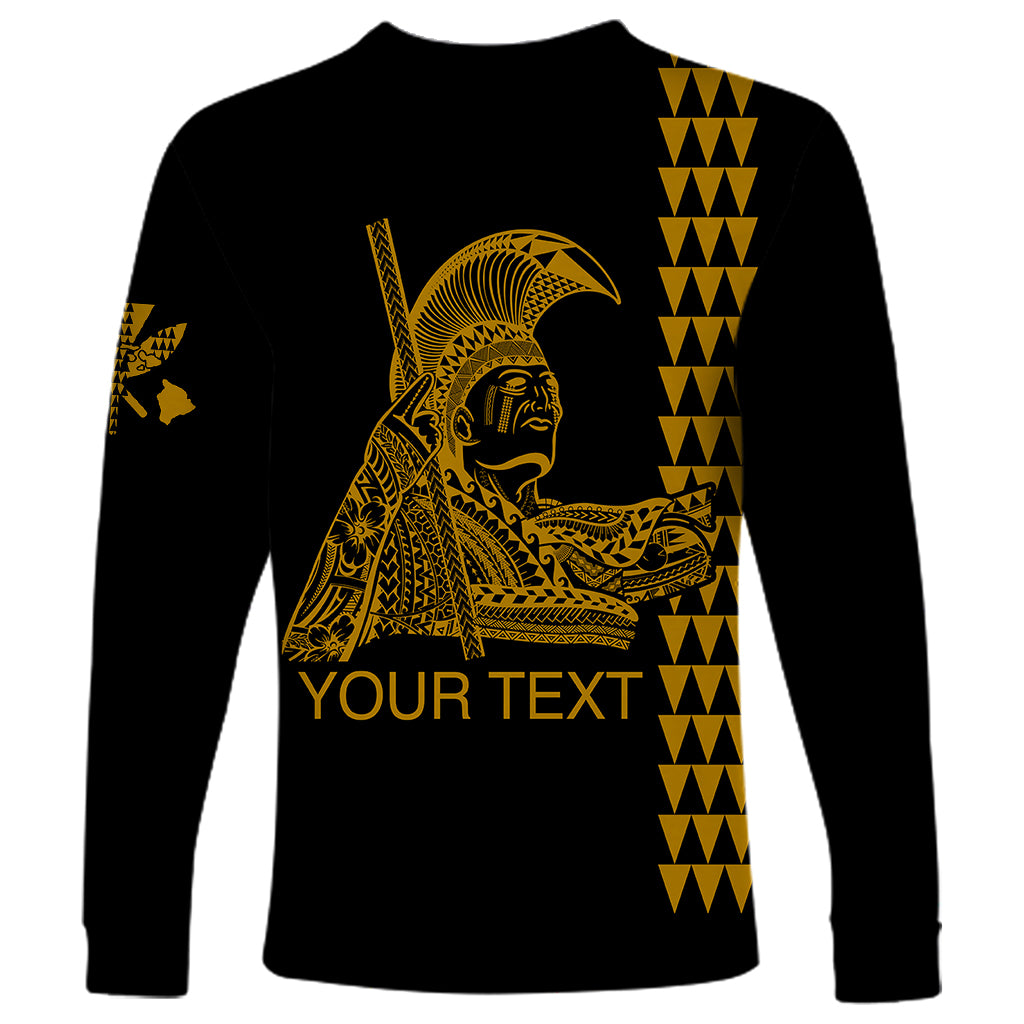 Custom Hawaii Long Sleeve Shirt King Kamehameha Day - Gold LT6 - Wonder Print Shop