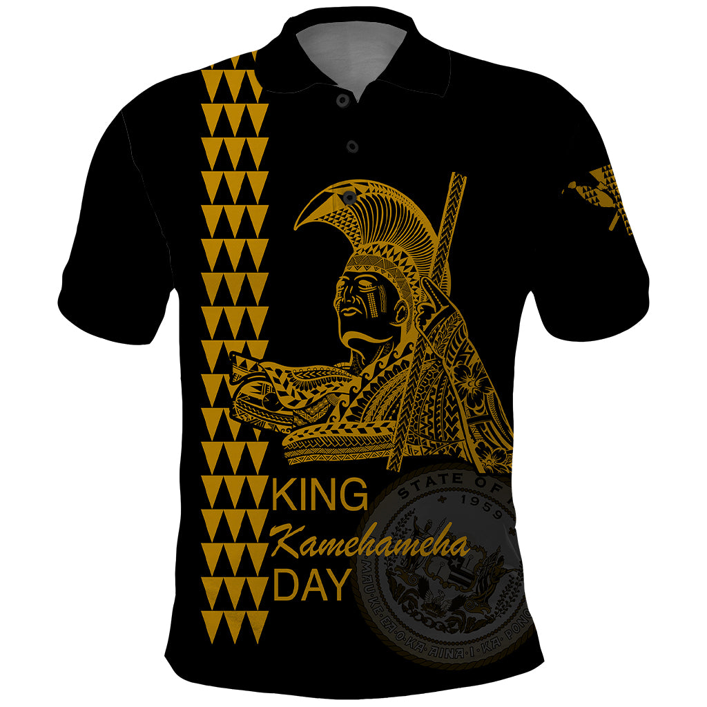 Custom Hawaii Polo Shirt King Kamehameha Day - Gold LT6 - Wonder Print Shop