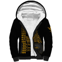 Custom Hawaii Sherpa Hoodie King Kamehameha Day - Gold LT6 - Wonder Print Shop