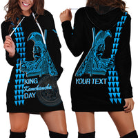 Custom Hawaii Hoodie Dress King Kamehameha Day - Blue LT6 - Wonder Print Shop