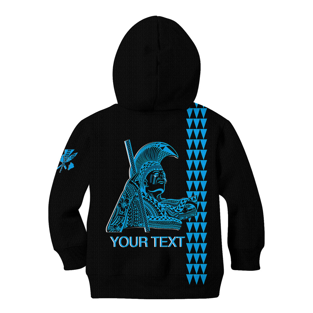 Custom Hawaii Kid Hoodie King Kamehameha Day - Blue LT6 - Wonder Print Shop