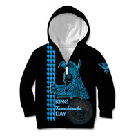 Custom Hawaii Kid Hoodie King Kamehameha Day - Blue LT6 - Wonder Print Shop